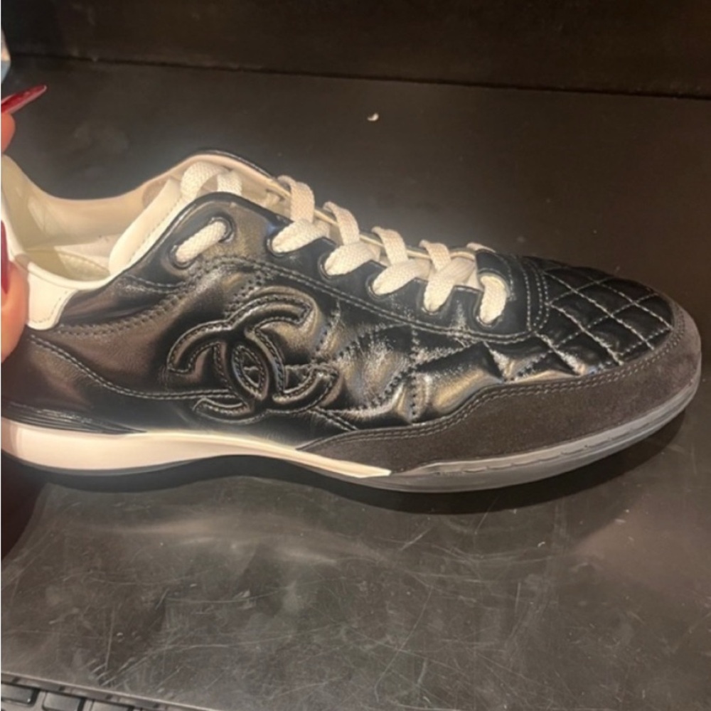 Chanel Black Quilted Men's Sneakers
